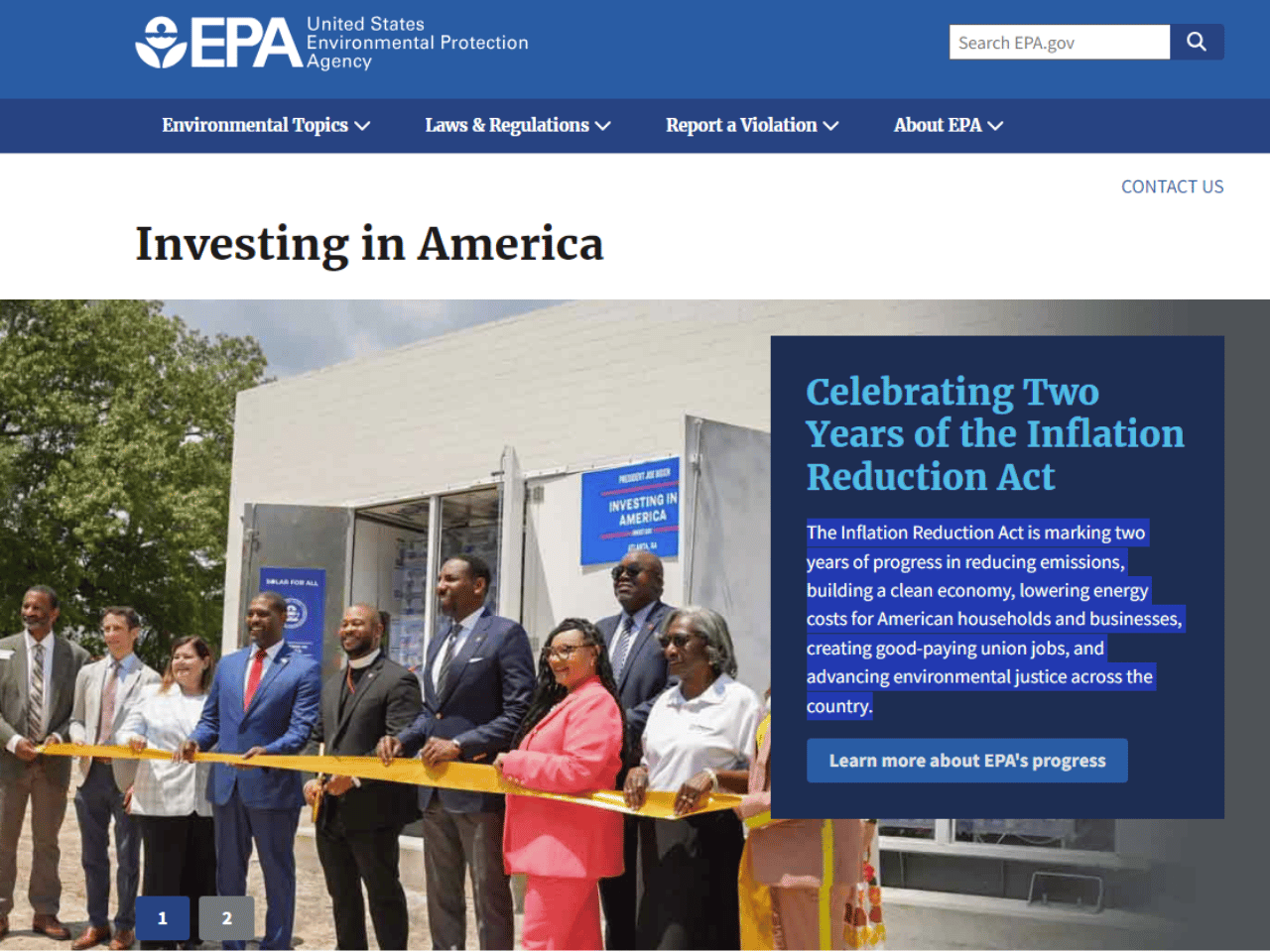 EPA - Investing in America