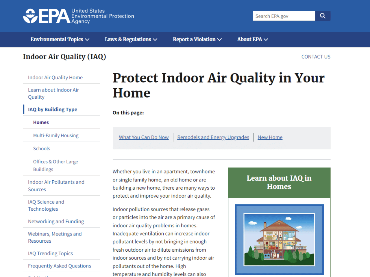 EPA - Protect Indoor Air Quality in Your Hom.