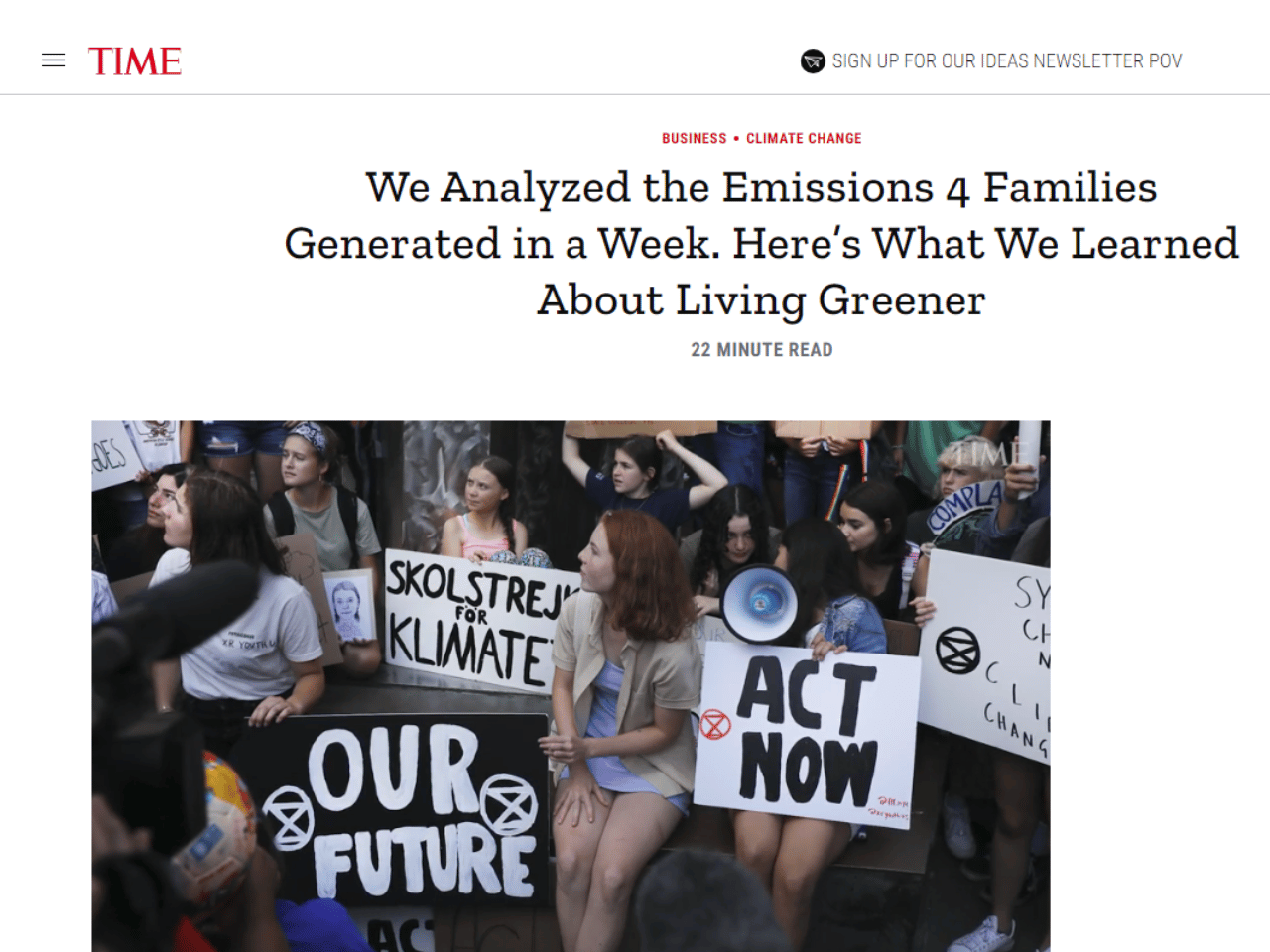 Time - We Analyzed the Emissions 4 Families Generated in a Week