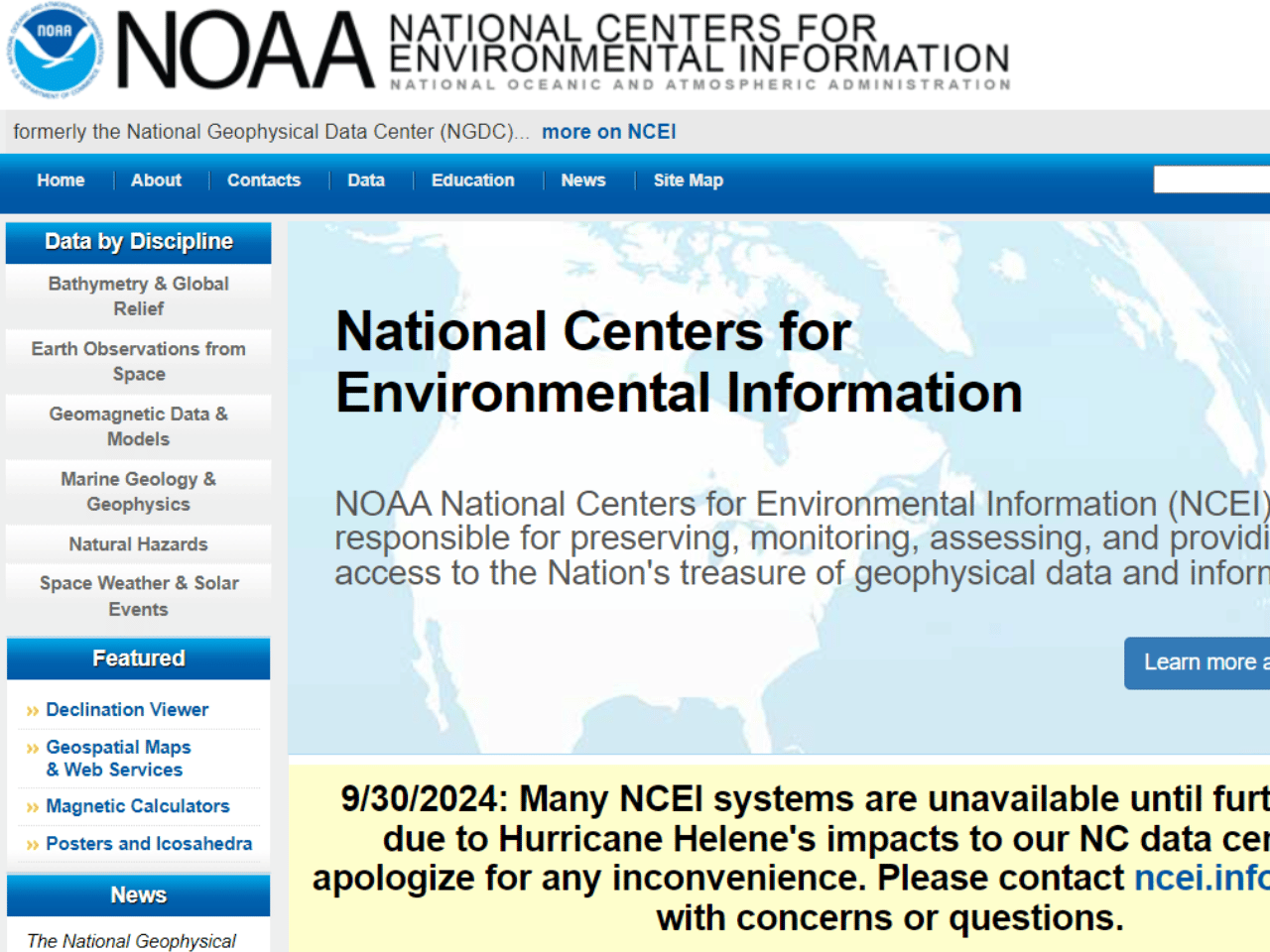 NOAA - National Centers for Environmental Information