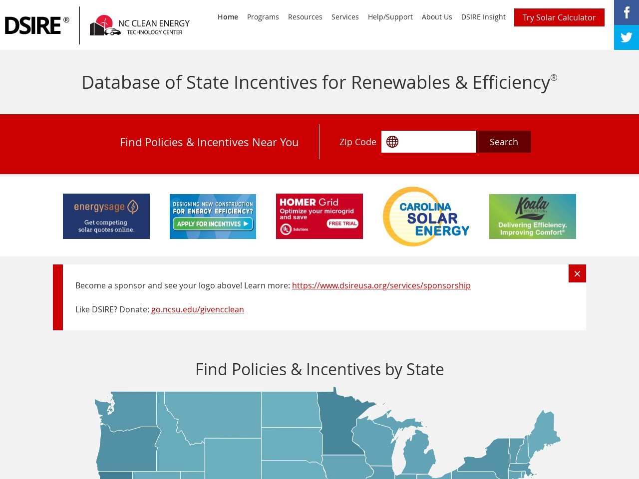 Database of State Incentives for Renewables & Efficiency